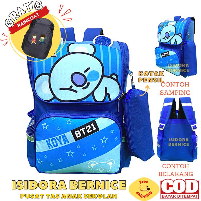 Tas Sekolah Anak Perempuan SD Chimmy BT21 RJ Koya Import