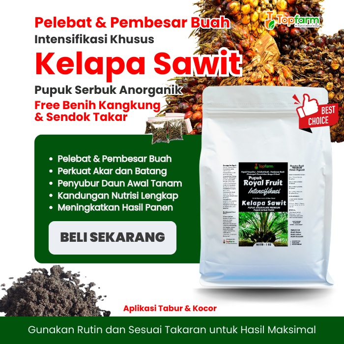 Pupuk Booster Kelapa Sawit Terbaik / Pupuk Buah Kelapa Sawit / Pupuk Tanaman Kelapa Sawit Terbaik