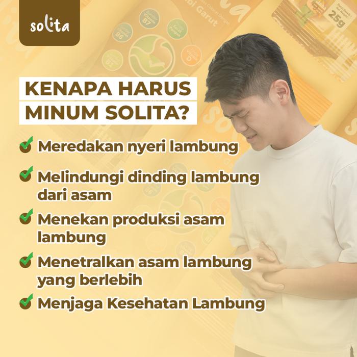 

Solita Minuman Serbuk Umbi Garut 1 Box Isi 6 Sachet Terlaris