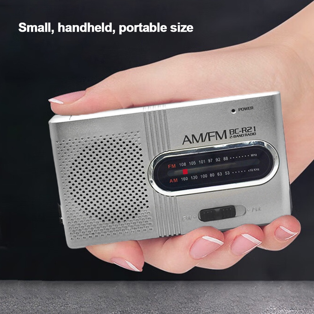 Dual Band AM FM Radio Battery Operated Radio with Telescopic Antenna BC-R21 Portable Stereo Radio Bu