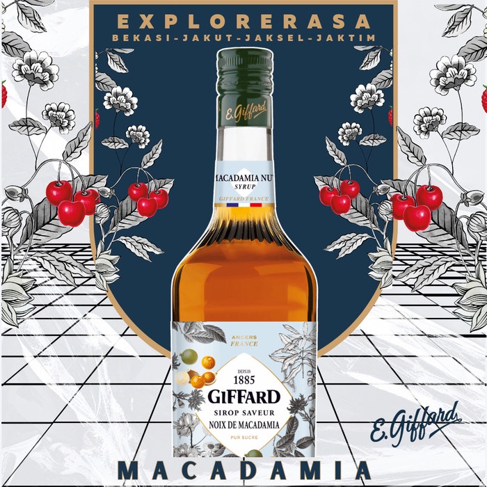 

Giffard syrup Macademia flavour 1L Sirup giffard macademia 1liter