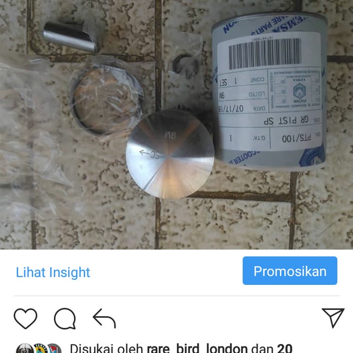 Seher Vespa PTS Special Ukuran 9M merk Vemsa Baru