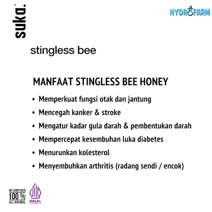 

Promo Terbatas Suka - Stingless Bee Honey / Madu Trigona Stingless Bee (320Gr) Aman