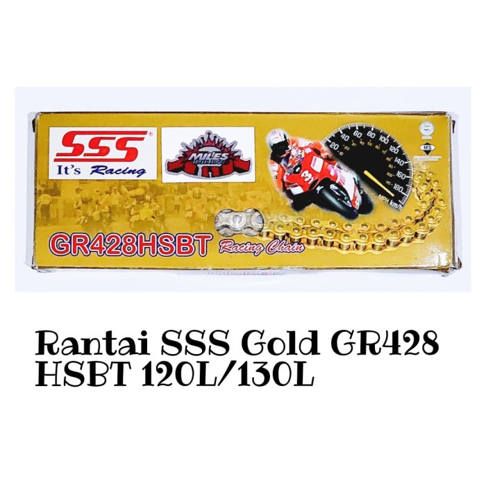 Rantai SSS Gold 428HSBT