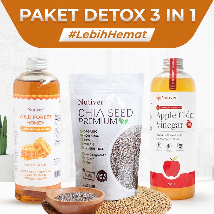 

Promo Terbatas Nutiver Paket Hemat 5 Detox 3 In 1 Madu Hutan Honey Forest 500Ml + Apple Cider