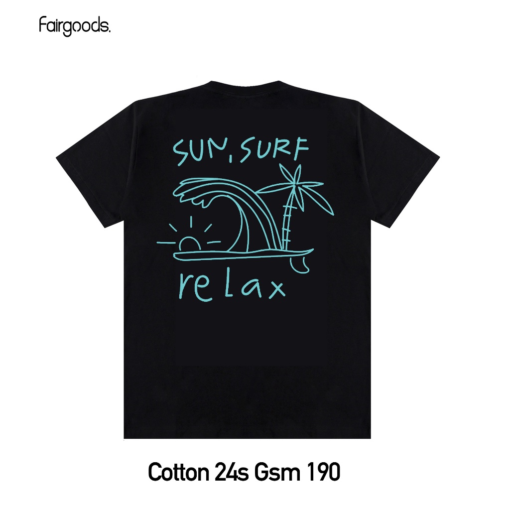 COD-Fairgoods Kaos - Sun Surf - Hitam