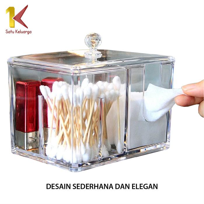 

SALE [COD] SK K13 Kotak Kosmetik Akrilik Rak Tempat Kapas dan Kapas untuk Telinga Kotak Perhiasan