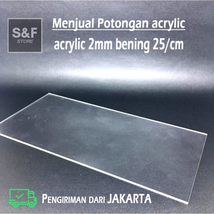 HEMAT akrilik potongan 2mm bening / acrylic custom / akrilik lembaran / mika
