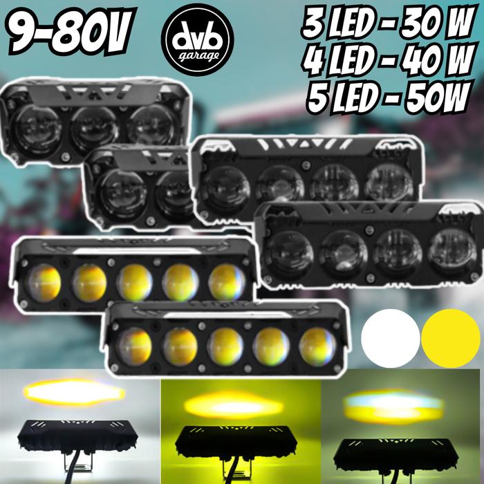 LAMPU LED TEMBAK LED SQL HI-LOW PUTIH KUNING KABUT FOGLAMP LASER MOBIL MOTOR