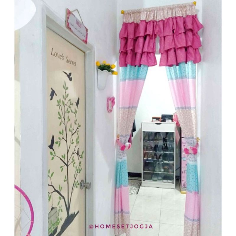 Gorden Terbaru Bagus Kamar Gordyn Jendela Modern E9P1 Multifungsi Estetik Mewah Kolong Dapur Tebal P