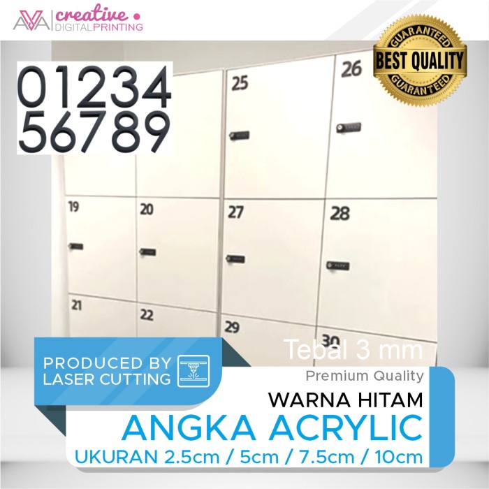 

TERPERCAYA ANGKA NOMOR AKRILIK HITAM