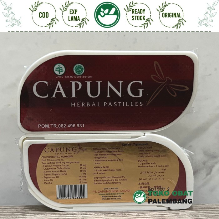 

JTTOP" CAPUNG HERBAL PASTILLES PERMEN TENGGOROKAN CANDY