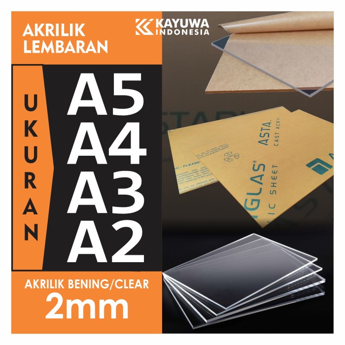

TERLENGKAP Akrilik Lembaran 2MM Bening Ukuran A5,A4,A3,A2