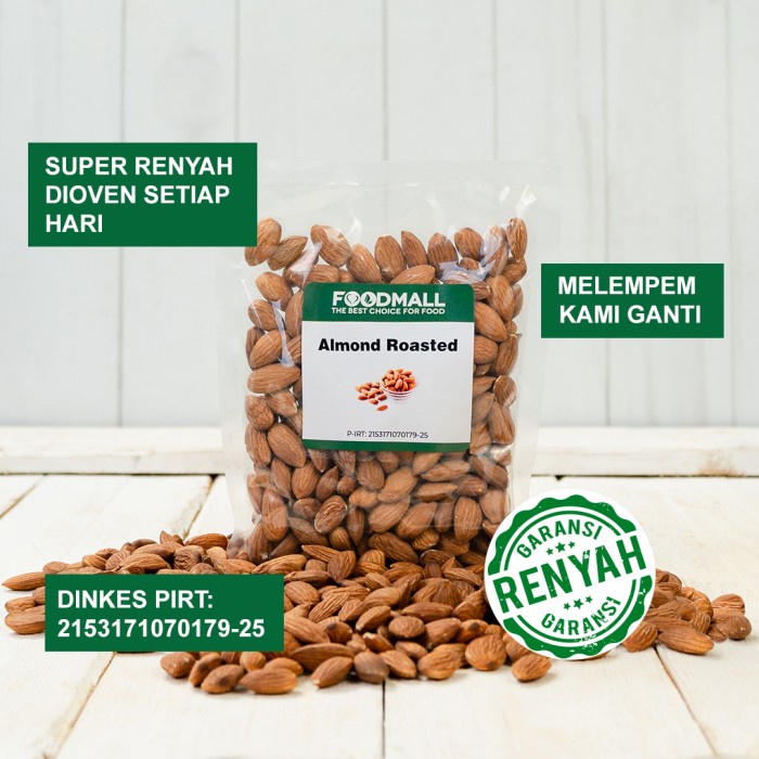 

JTTOP" ALMOND ROASTED 250 GRAM PREMIUM UTUH