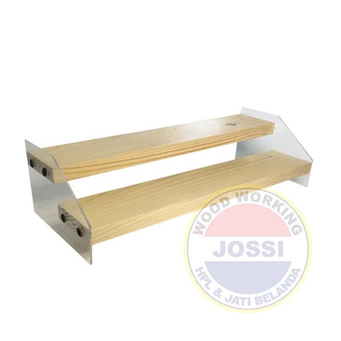 

LIMITED EDITION Rak Aesthetic Minimalis Akrilik Rak Kayu 2 dan 3 Tier Display