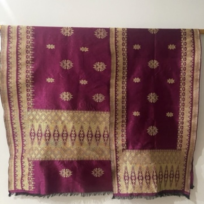 Terbaru Songket Asli Padang / Kain Songket Padang Magenta
