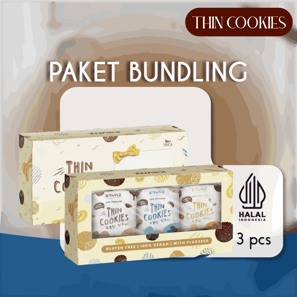 

WoCA Paket Bundling Krunz Thin Cookies 3 Varian Rasa