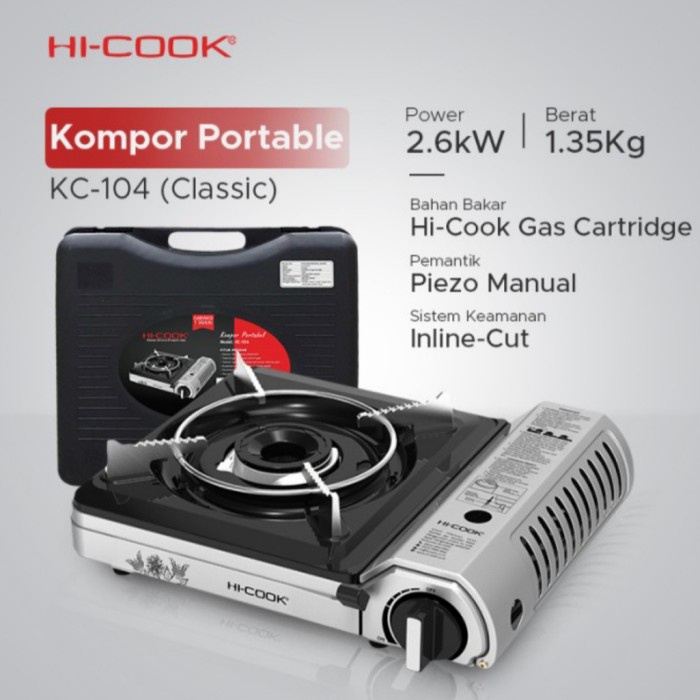HI COOK KOMPOR KC 104 / KOMPOR CAMPING / KOMPOR PORTABLE HI-COOK