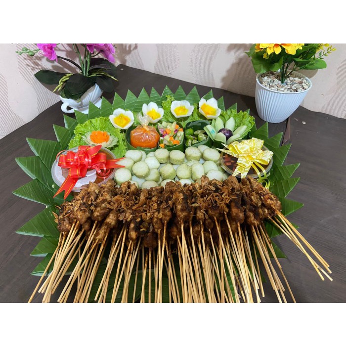 

Sate Ayam+Lontong Full Daging Sate Tampah Siap Makan 50 Tusuk Matang