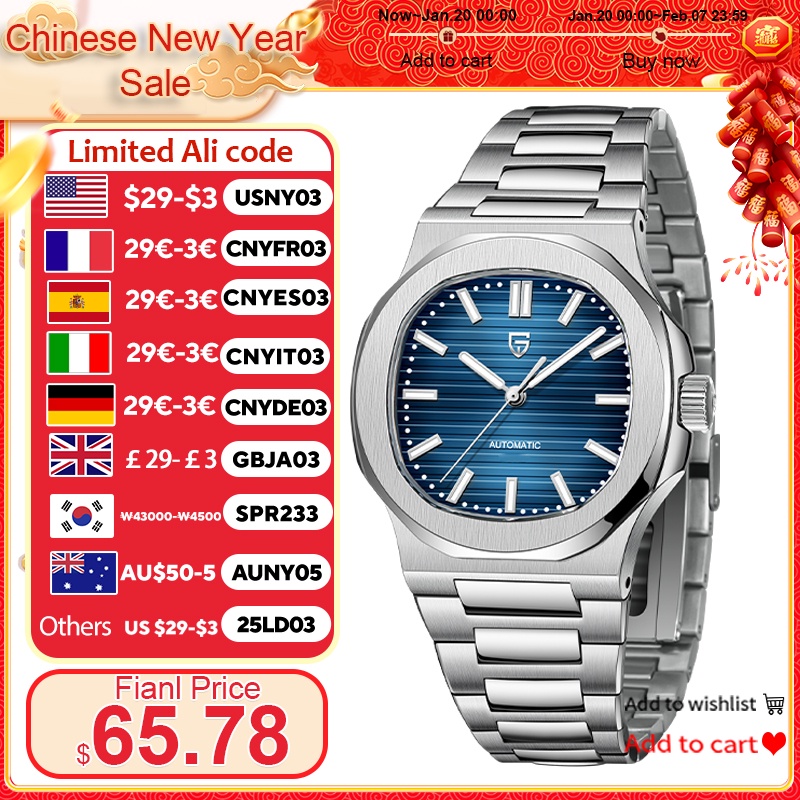 Pagani Design 2024 New Men'S Watches Luxury Automatic Watch For Men Mechanical 40Mm Wristwatch