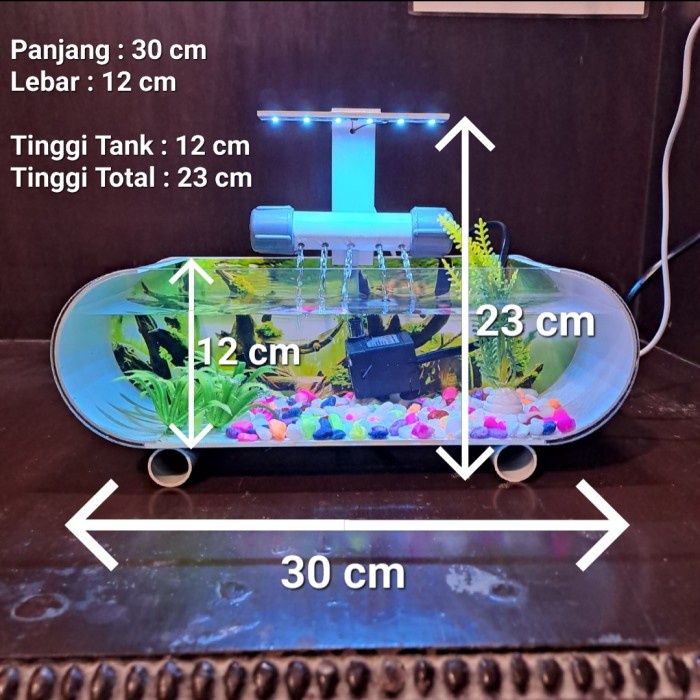 

TERBAIK Aquarium Mini Fullset Dengan Pompa Dan Filter / Aquarium Mini Akrilik