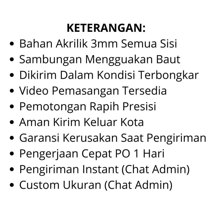 

PROMO SPECIAL Akrilik DIY - Box Display LEGO 10298 Vespa 125 Ukuran Dalam P37xL14xT23