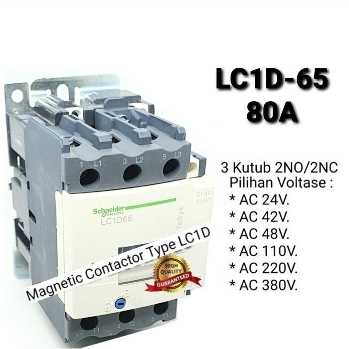 Kontaktor Magnet Schneider Lc1D 65