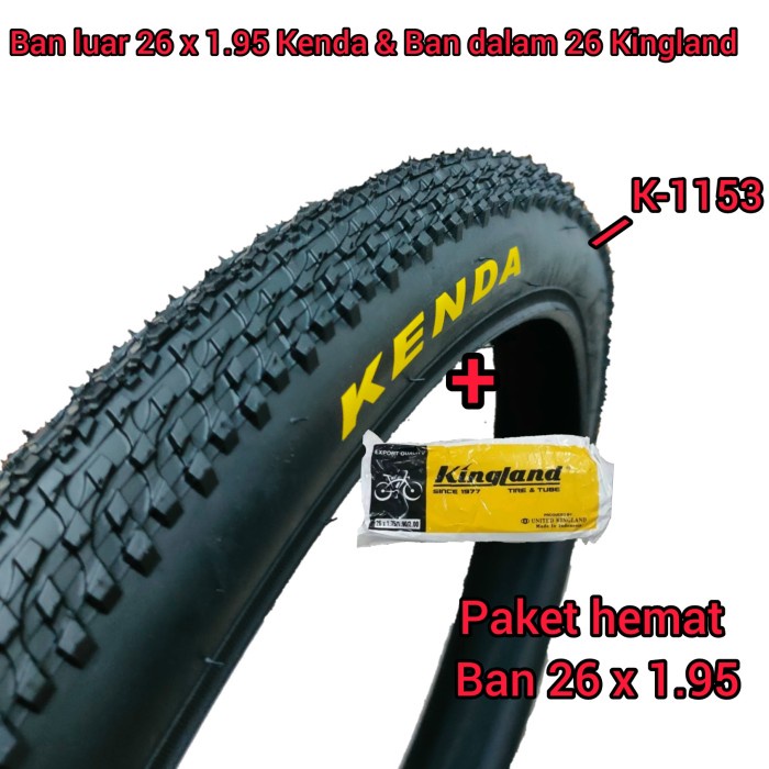 Ban Luar 26 X 1.95 Kenda Ban Dalam 26 Kingland Paket Hemat Ban K1153 #Gratisongkir