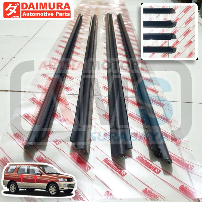 YOK DI ORDER KARET PELIPIT LIST LIS KACA WHEATER STRIP MOBIL TARUNA LUAR 1 SET