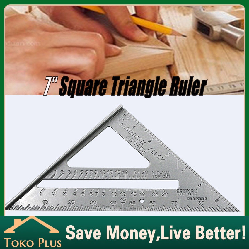 

Penggaris Siku Segitiga Aluminium 7 Inch Speed Square Right Angle Triangle Ruler Pengerjaan Kayu