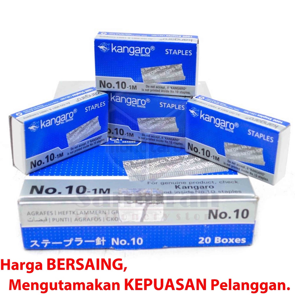 

Isi Staples Kangaro No. 10 M Ori / Refill Stapler no 10 - M / isi Stepler Hekter Kecil Asli Kanggaro