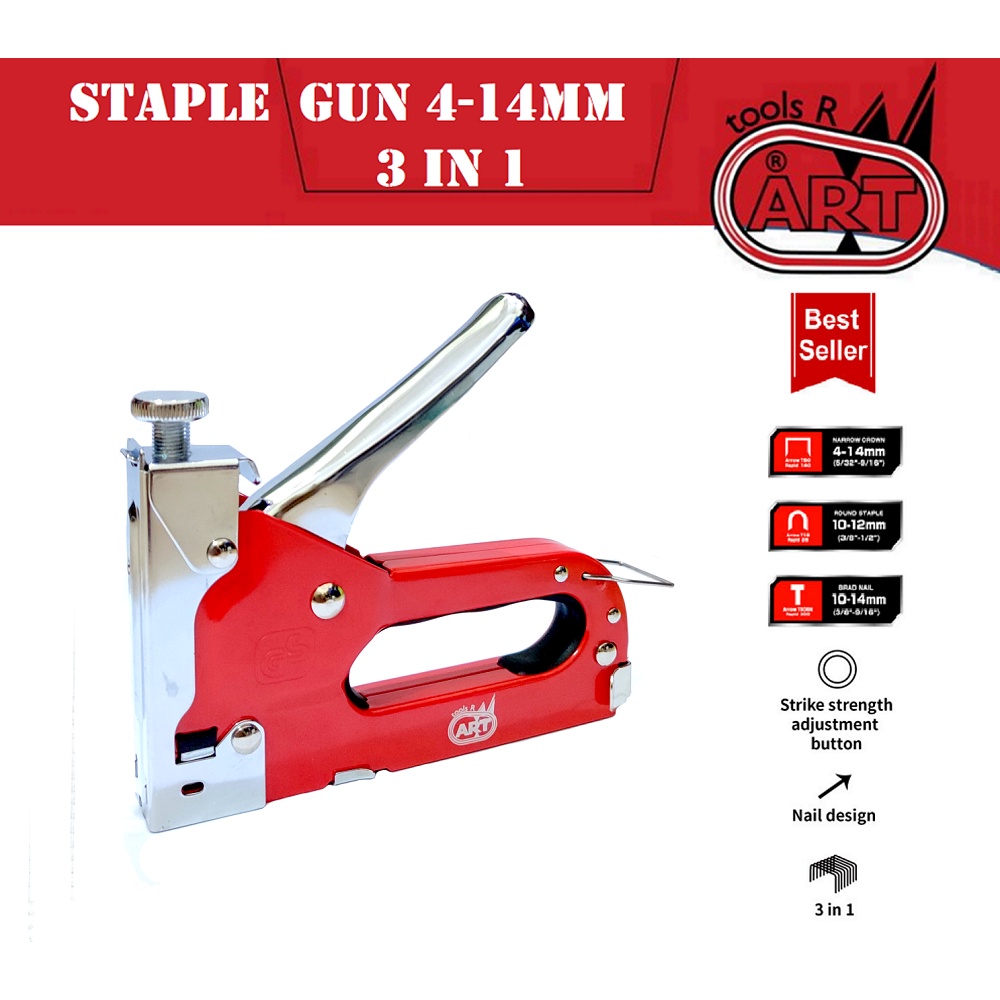 

Paket Hemat ART Staple Gun 4-14mm 3IN1 Staple Gun Trecker 3 In 1 Staples Staple Gun Tembak Plus ART