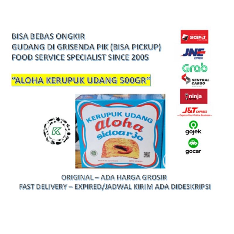 

Kerupuk Udang ALOHA Sidoarjo 500gr Super Extra Biru BOX WE!