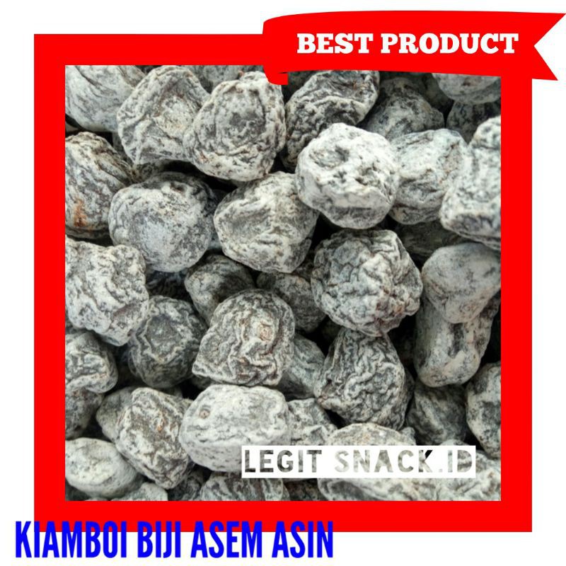 

Kiamboi Biji Asem Asin Manis / White Prune / Asinan Kiamboy Putih Biji / Manisan Plum Putih WE!
