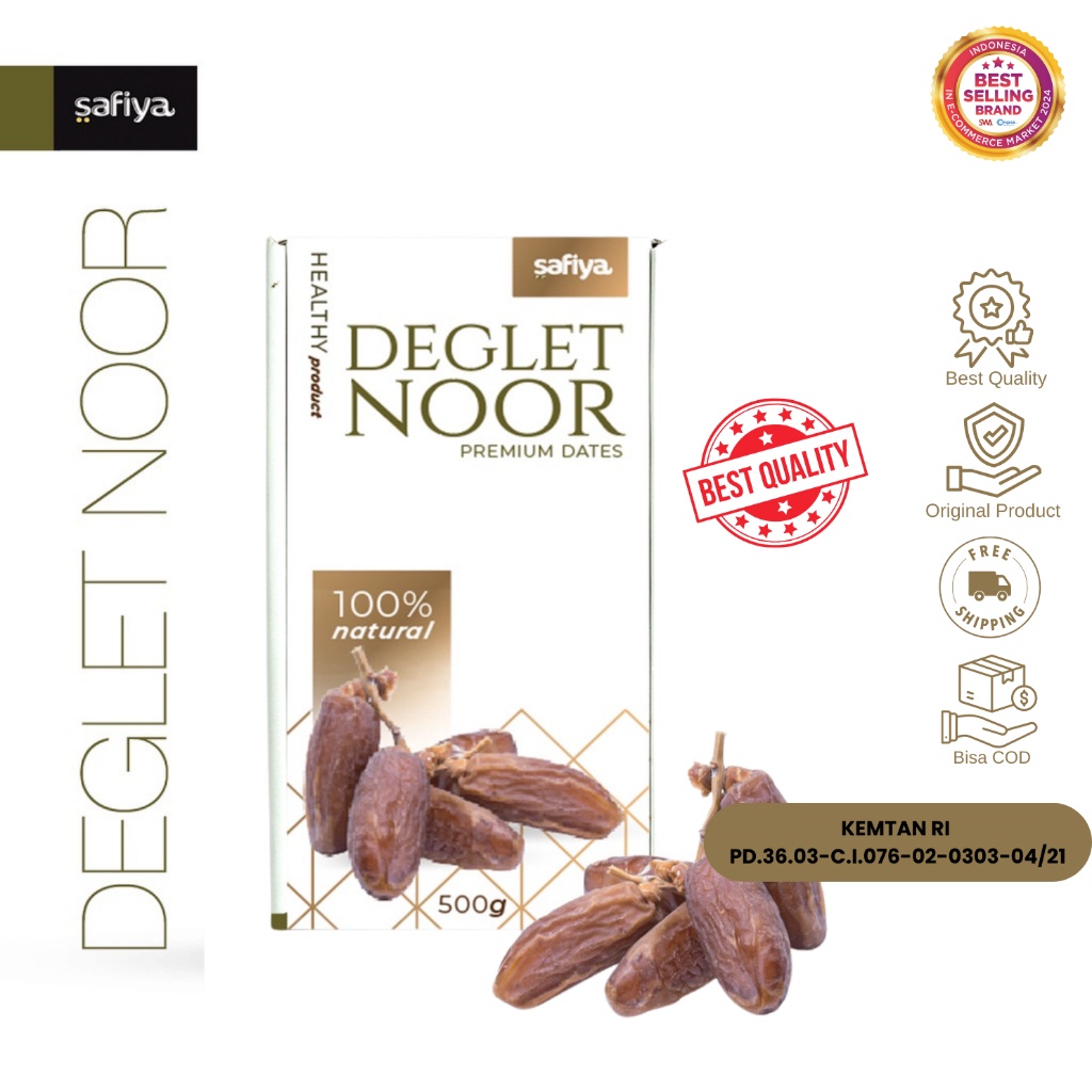 

Safiya Kurma Tunisia Tangkai 500 Gram Deglet Noor Premium WE!