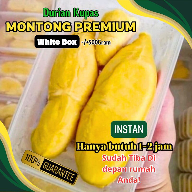 

[GARANSI] DURIAN KUPAS Montong PALU BOX 500GR SUPER PREMIUM/DUREN MONTONG PALU Parigi KUALITAS