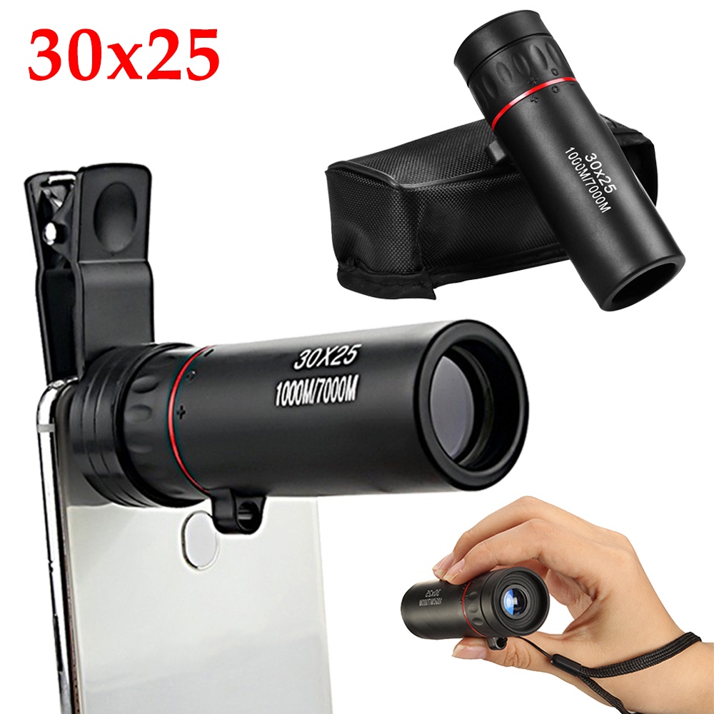 30x25 Magnification Monocular Telescope Outdoor Camping Travel Hunting Monocular Telescope Night Vis