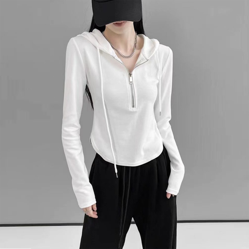 PROMO / Zip Hoodie Sweatshirt Olahraga Crop, Sauna Suit, Jogging, Lari, Bersepeda, Despo, Gym