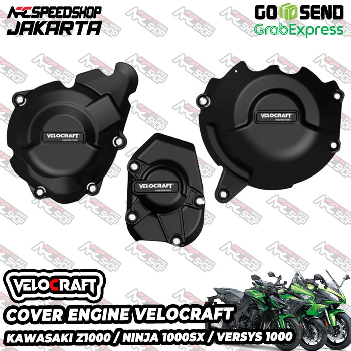 Cover Engine / Engine Guard VELOCRAFT Case Pelindung Guard Protection Blok Mesin Kawasaki Z1000