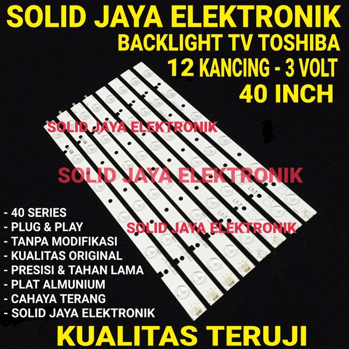 JTTOP" BACKLIGHT TV TOSHIBA 40L2400 VJ 40L2400VJ 40 INC INCH 12K 3V BL LAMPU