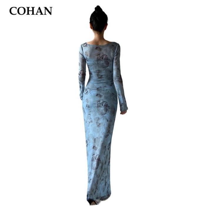 COHAN DR9193 DRESS WANITA KOREA FASHION DRESS DENIM