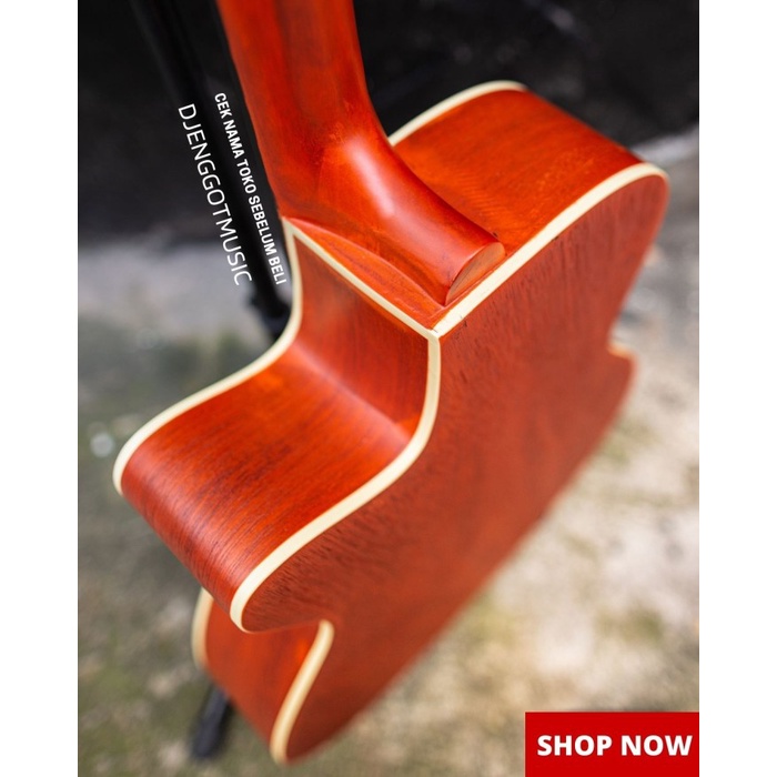 GITAR AKUSTIK MANDALIKA S-01 NATURAL GRATIS TAS DAN SENAR CADANGAN