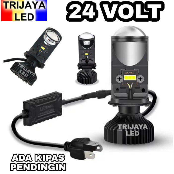 Ready Lampu LED Utama 24 Volt Projector Mini H6 H7 H4 Jauh Dekat High Low
