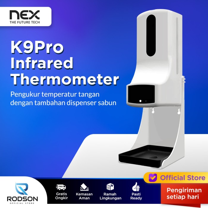 Ready K9 Pro Infrared Thermometer automatic Non contact + sensor tangan