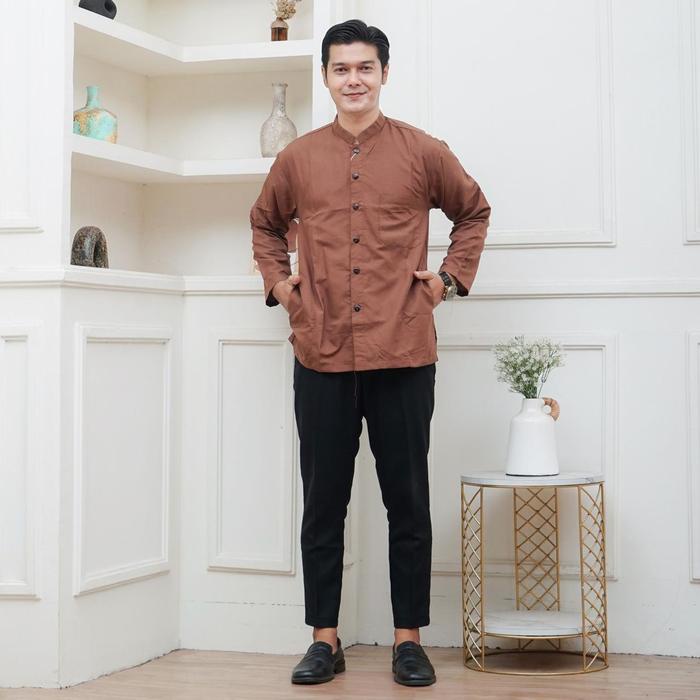 Haibah koko jumbo 4XL koko pria dewasa baju koko dewasa pria baju koko dewasa 2025 baju koko putih