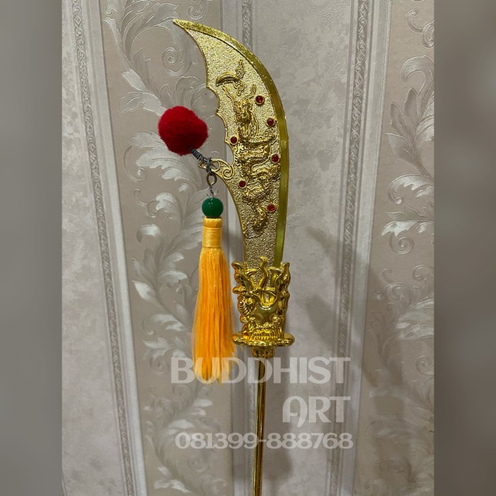 golok kwan kong pedang kwan kong 19 inch emas