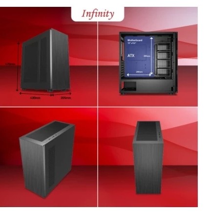 Terhemat Casing Pc Infinity C13 Full Tower Include 4 Fan - Case Server