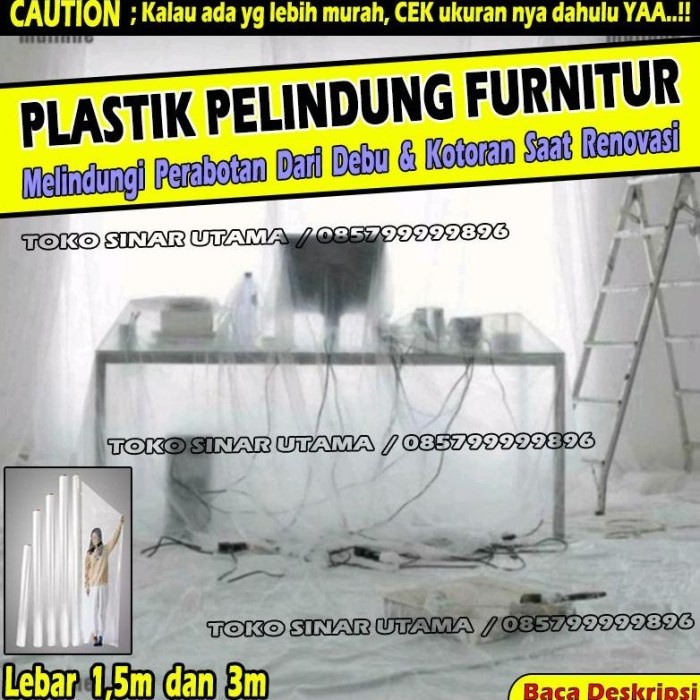 

[Exclusive] Plastik Proyek Anti Debu Renovasi Terpal Bening Penutup Lantai Plafon