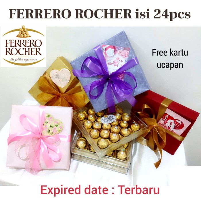 

BARANG TERLARIS Coklat Ferrero Rocher isi 24 / Kado Valentine / Kado Ulang Tahun