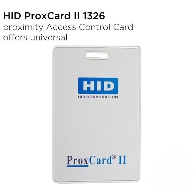 

Ready- Kartu HID ProxCard II 1326 Card RFID HID 125kHz 26Bit H10301 Clamshell Proximity HID